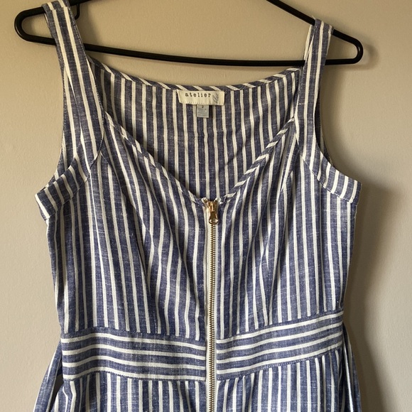 Blue and White Striped Dress - Picture 3 of 7